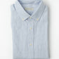 Camicia su misura easy in cotone a righe azzurre