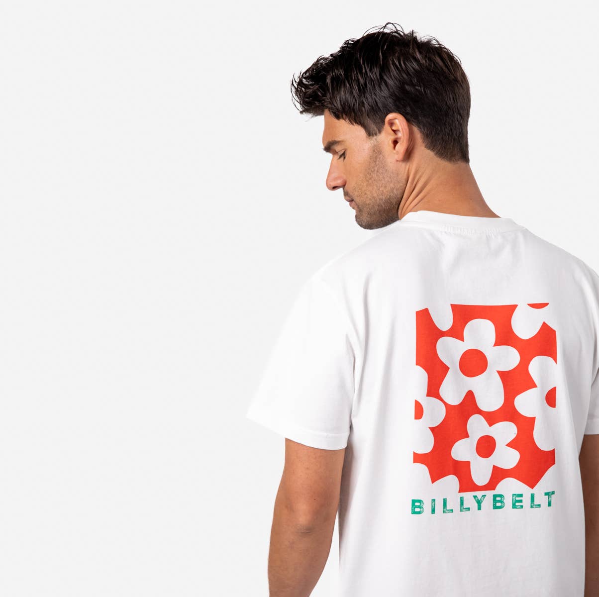 T-shirt in cotone biologico con stampa floreale