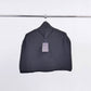 Poncho maglione in maglia a coste con collo alto