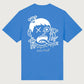 T-shirt blu elettrico con stampa scimmie