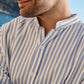 Camicia a righe in garza di cotone Hampton Granier