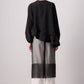 Gonna in organza nera trasparente