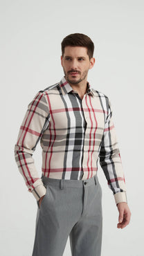 Camicia slim fit a quadri tartan