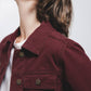 Giacca di jeans in cotone bordeaux