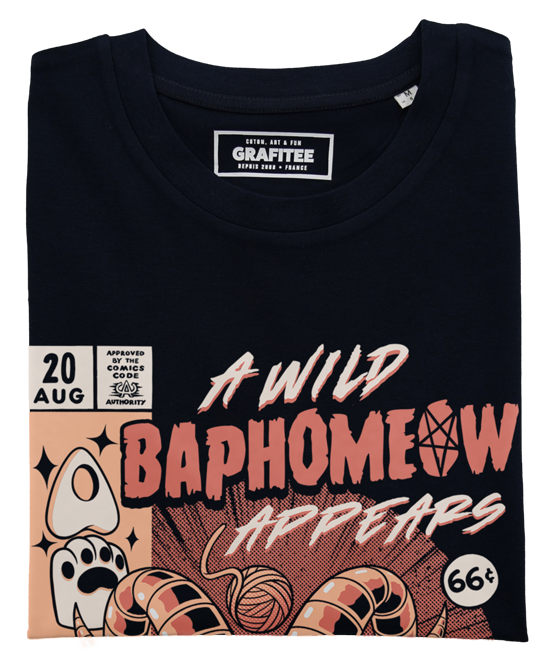 T-shirt Baphomeow con grafica gatto Baphomet
