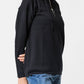 Felpa con cappuccio in maglia con mezza zip
