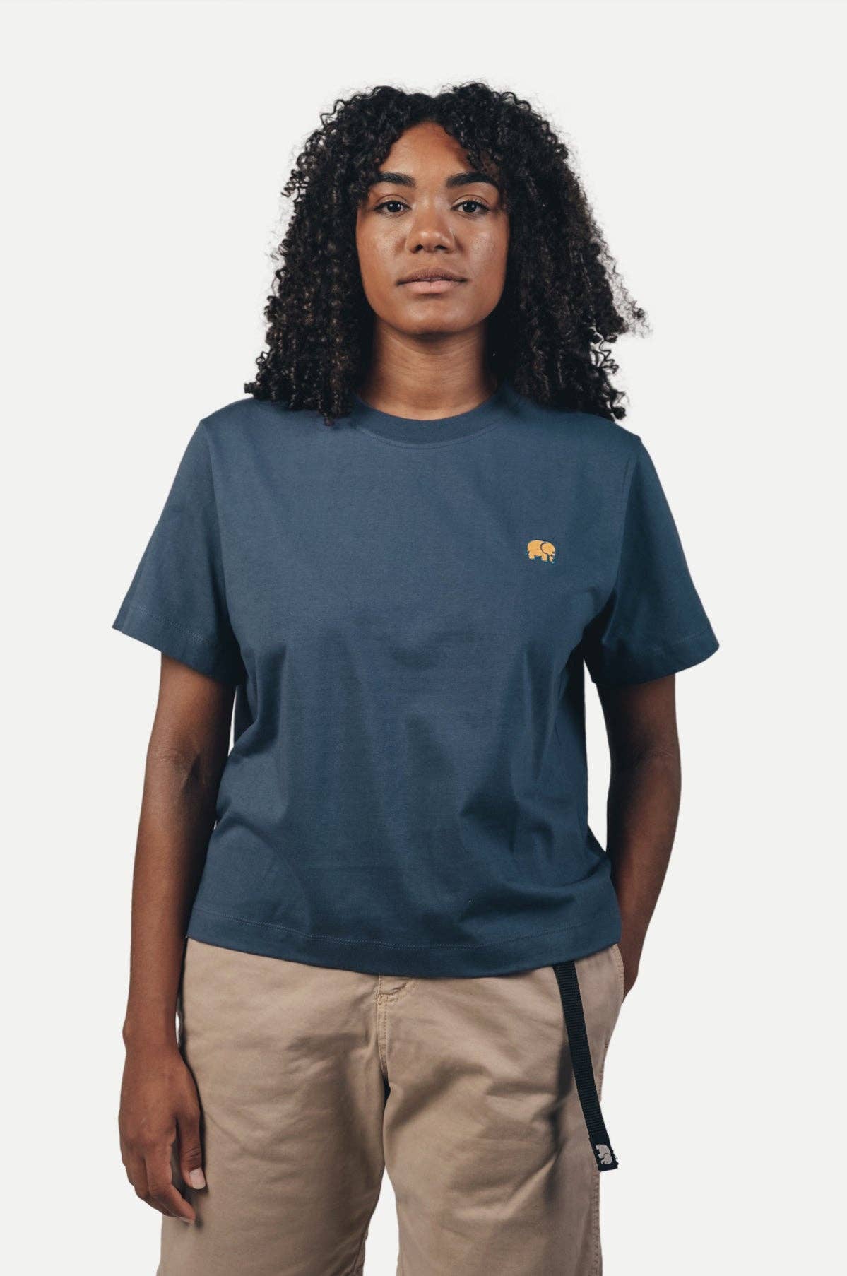T-shirt Donna in Cotone Biologico Essential Blu
