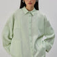 Camicia oversize in raso