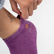 Calzini corti glitter viola