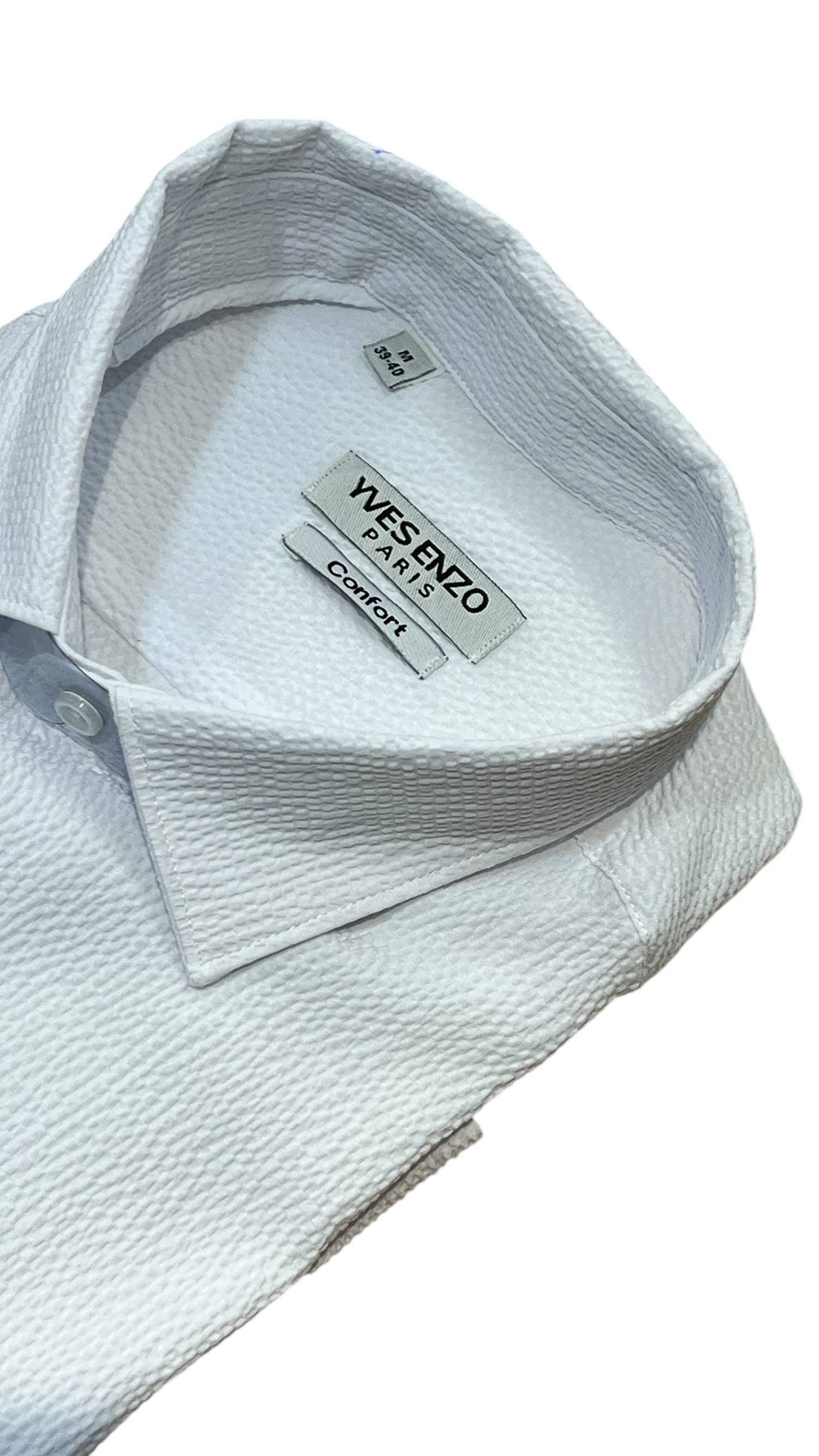 Camicia in garza di cotone bianca