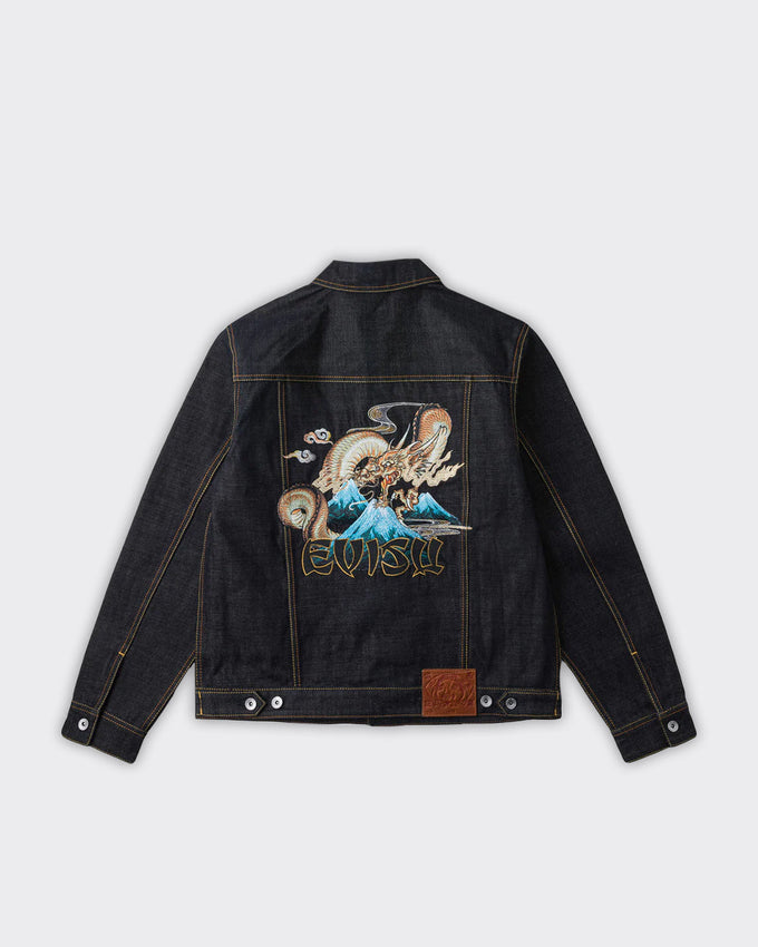 Giacca Whale Emb Denim Rinse Indigo
