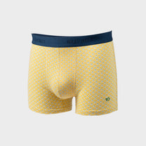 Boxer in cotone biologico giallo con stampa giapponese