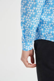 Camicia Premium slim fit con stampa digitale geometrica