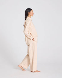Pantaloni Thilde in popeline di cotone biologico grigio fumo