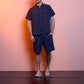 Pantaloncini in lino e cotone con coulisse