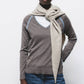 Maglione bicolore a maglia con scollo a V