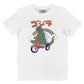 T-shirt Kaiju in triciclo con stampa