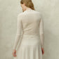 Maglione girocollo a costine in lana merino extra fine 3D