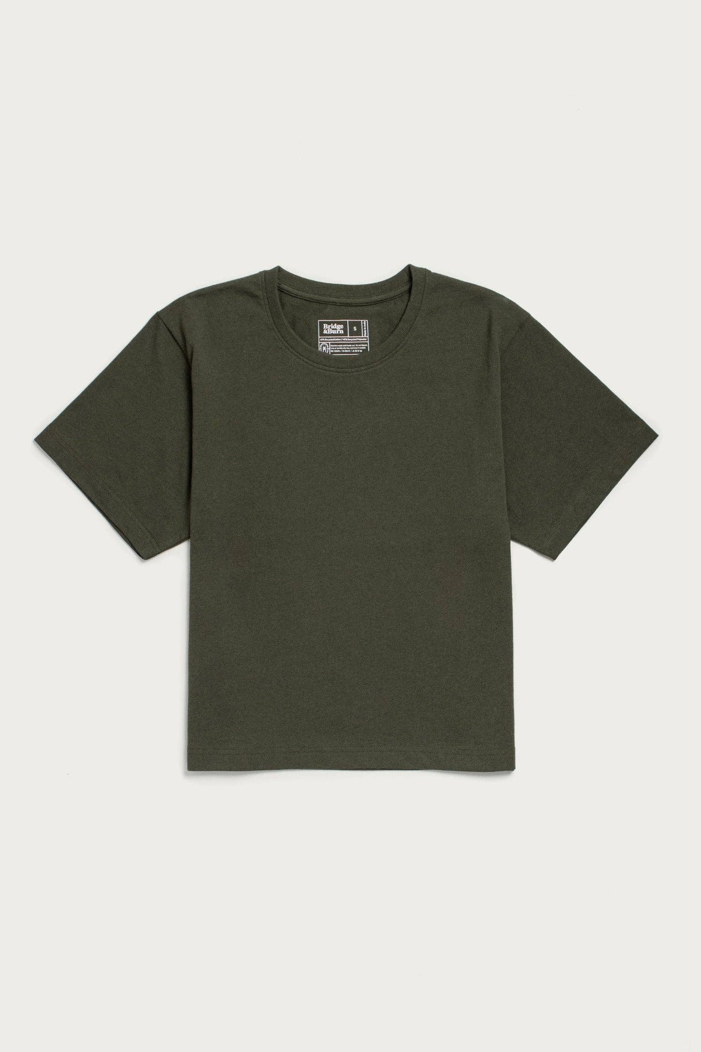 T-shirt boxy riciclata oliva