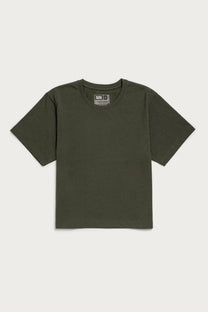 T-shirt boxy riciclata oliva