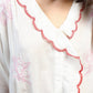 Camicia blusa Soumila écru ricamata in voile di cotone