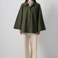 Trench corto in gabardine di cotone con maniche svasate