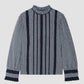 Camicia Saminay a quadri con pizzo e collo alto