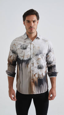 Camicia fantasia comfort fit da uomo