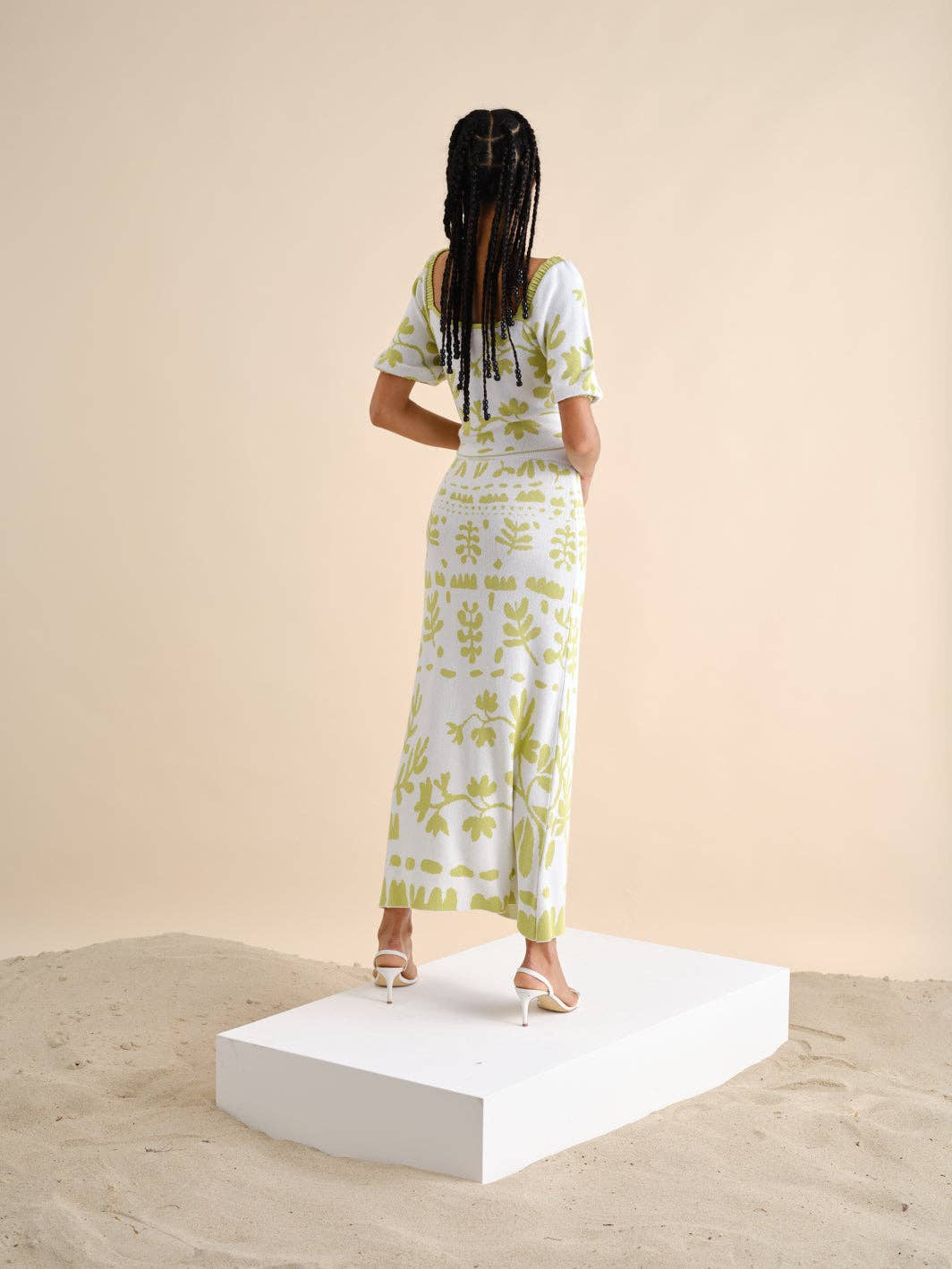 Gonna lunga in viscosa con stampa floreale