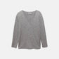 Maglione in maglia rasata con scollo a V