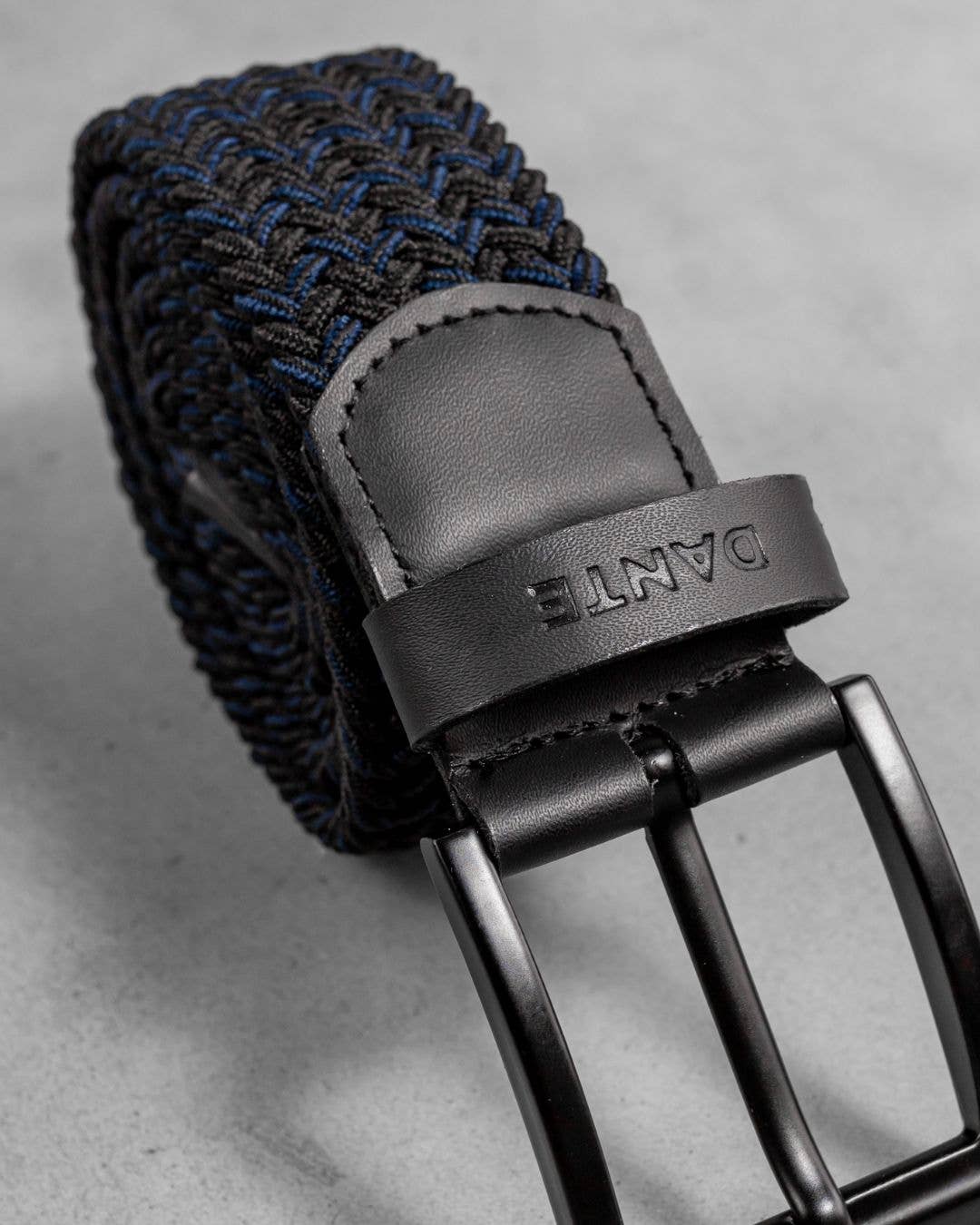 Cintura elastica intrecciata blu urban