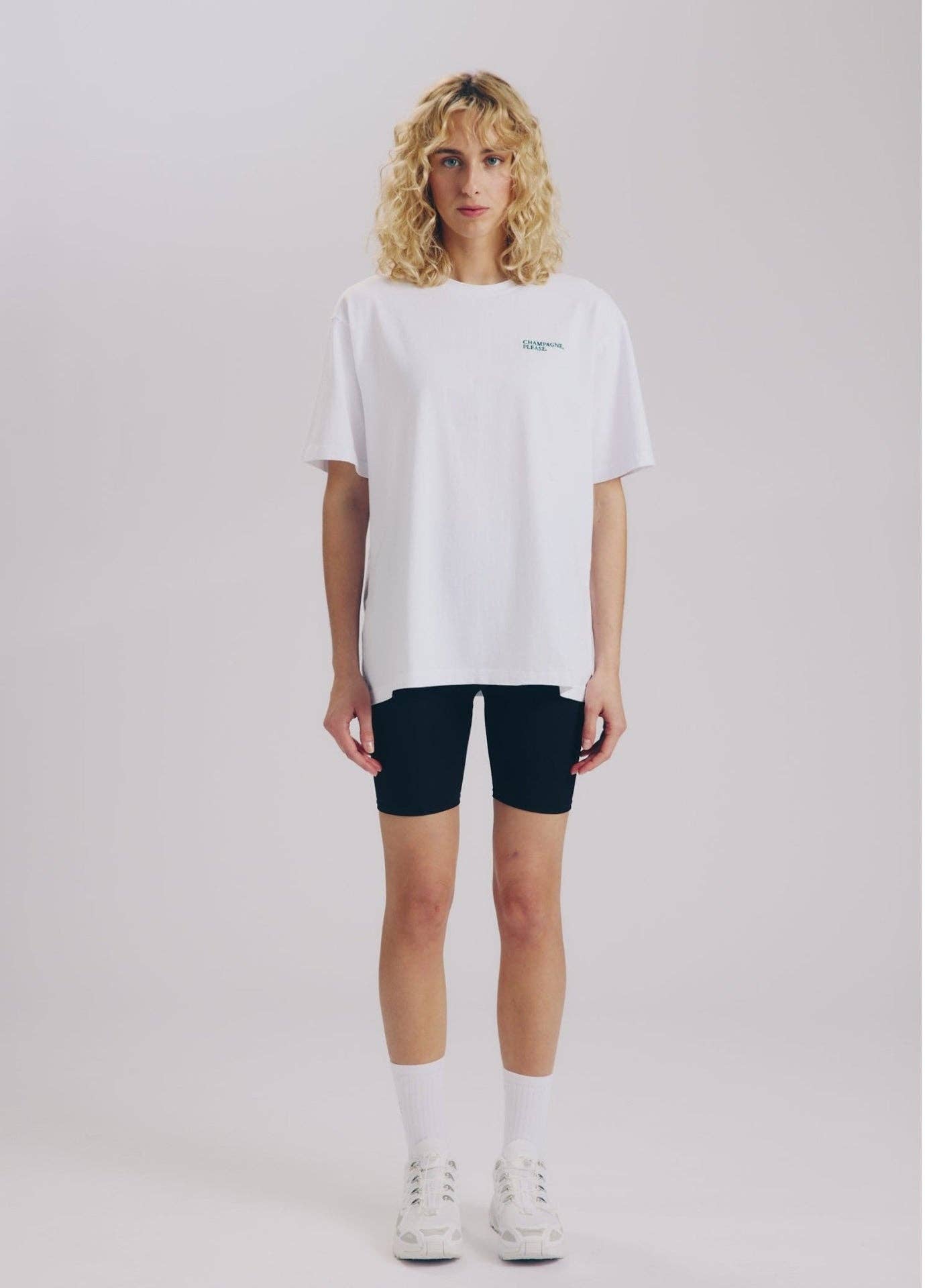 T-shirt “Champagne, Please” in cotone