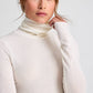 Maglia dolcevita Anna in lana bianco sporco