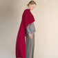 Maxi Sciarpa a Coste in Puro Cashmere