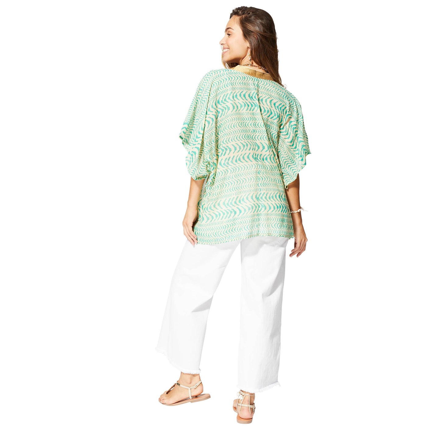 Kimono estivo a maniche corte in cotone