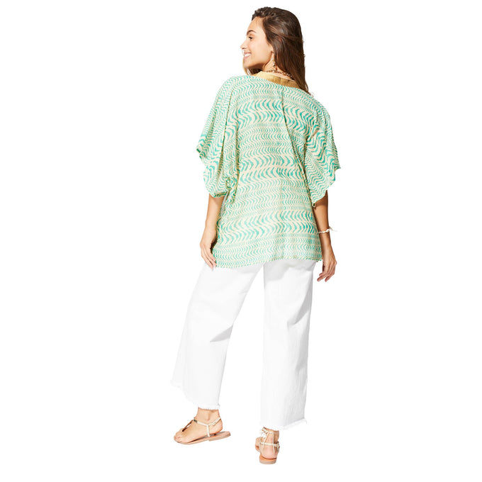 Kimono estivo a maniche corte in cotone