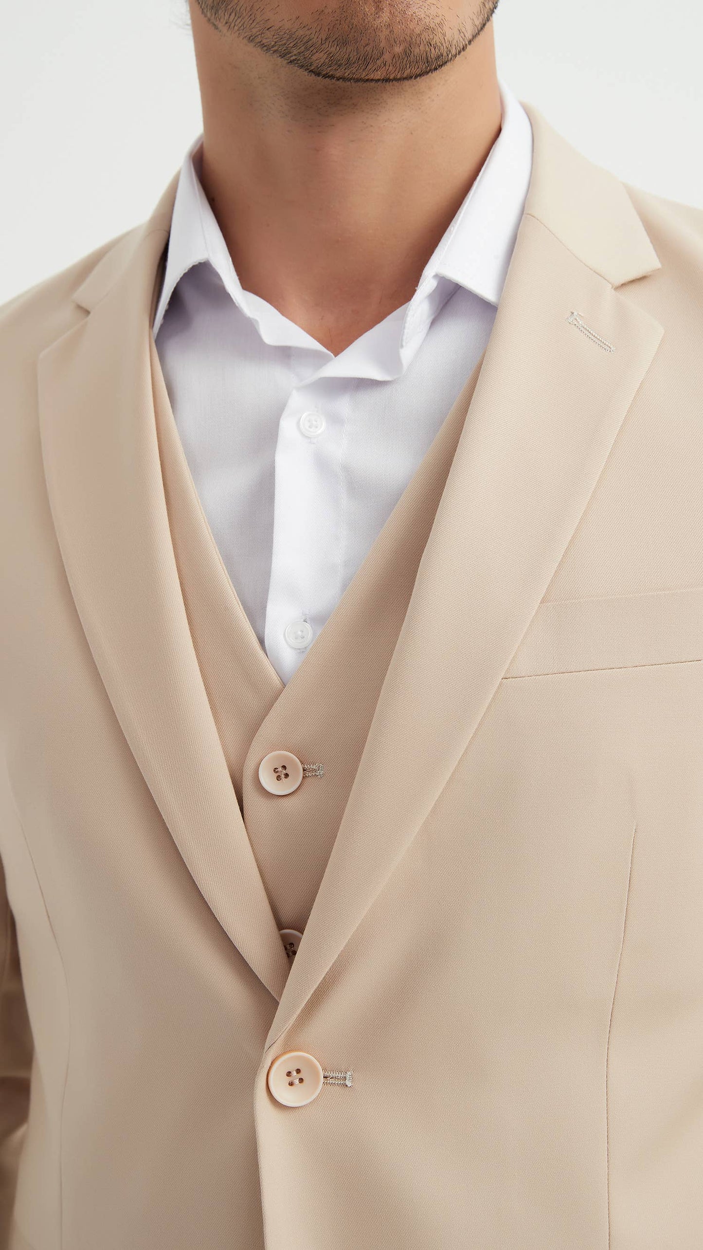 Abito uomo tre pezzi beige