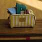 Borsa da toilette da viaggio in tessuto con zip