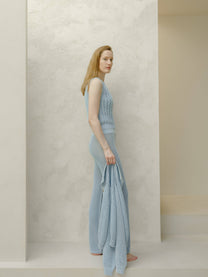 Pantaloni in cotone fine all’uncinetto