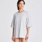 Maglia oversize Maya in cotone biologico GOTS grigio chiaro mélange