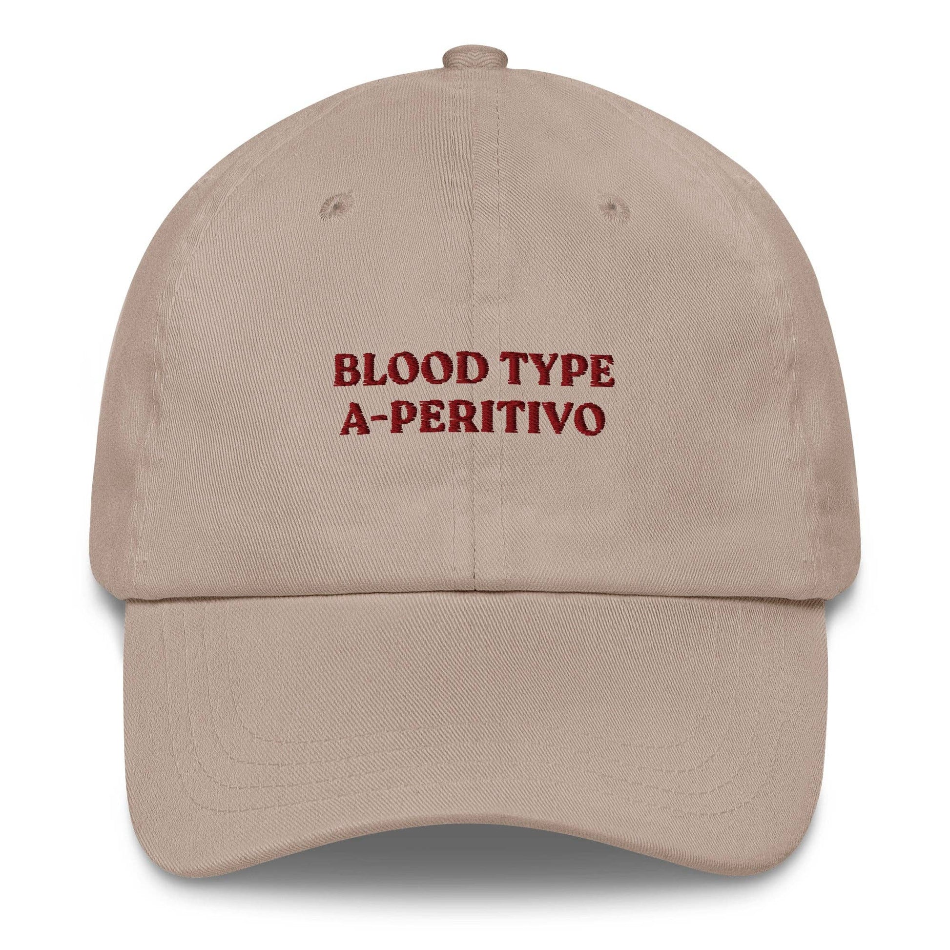 Cappellino da baseball "Blood Type A-Peritivo" ricamato