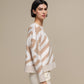Maglione in maglia jacquard bicolore