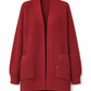 Cappotto cardigan in maglia strutturata con cintura