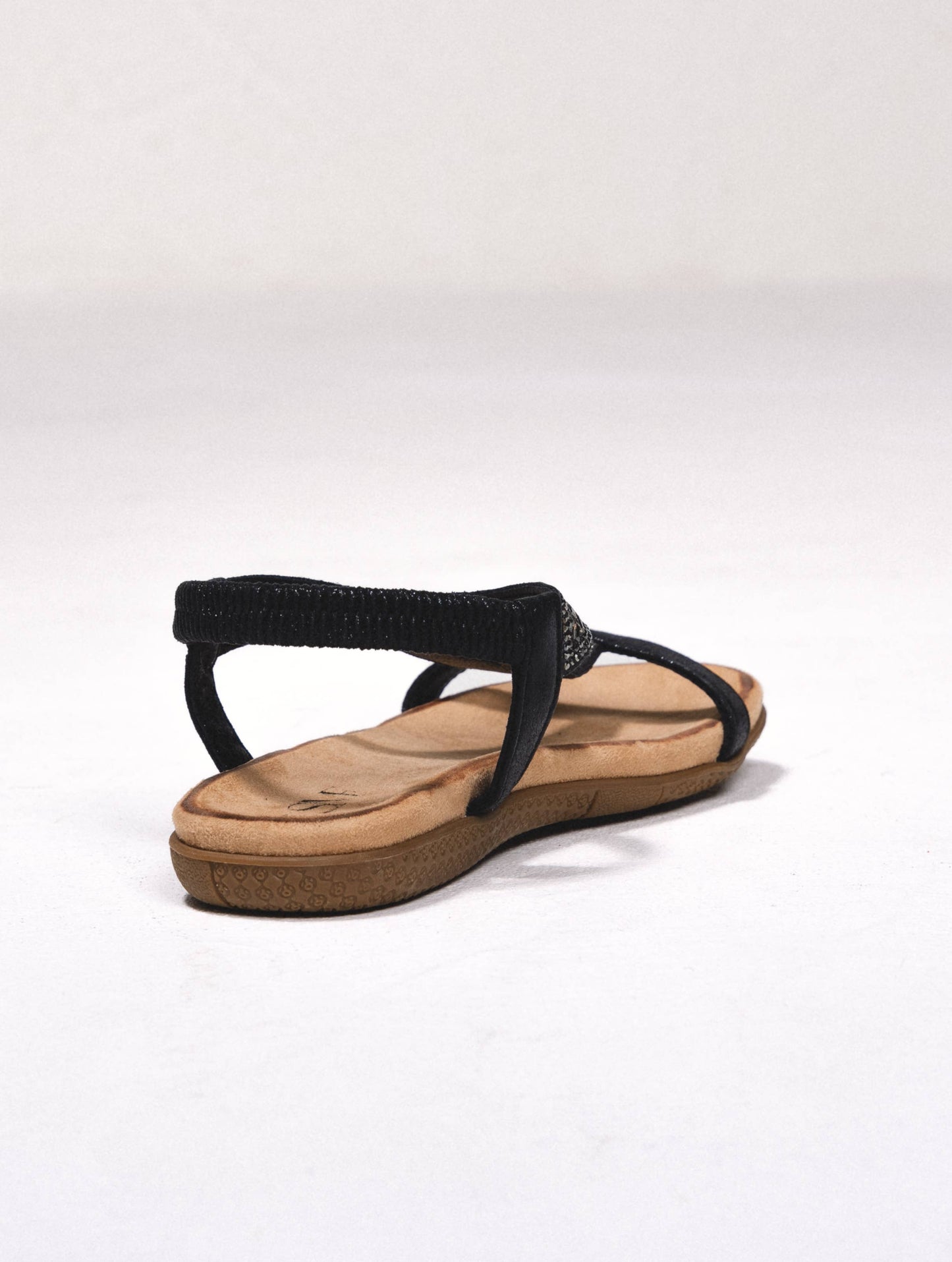 Sandali flat scintillanti con cinturini