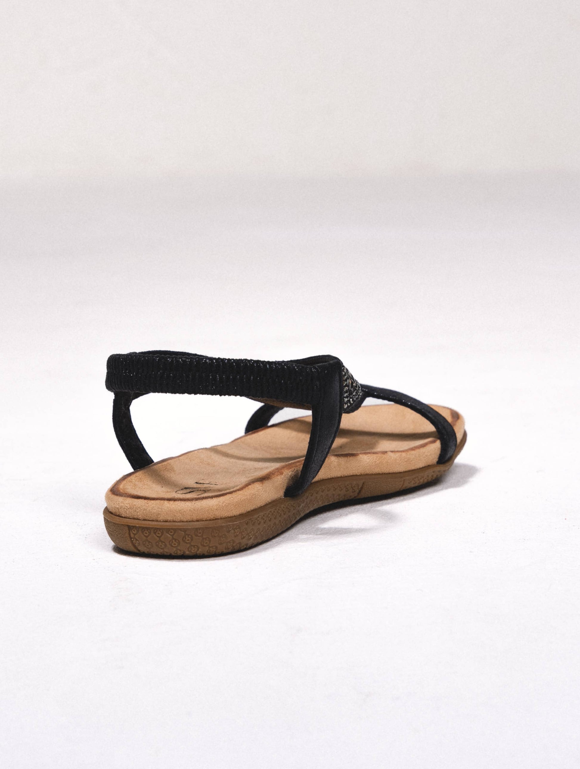 Sandali flat scintillanti con cinturini