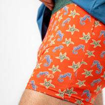 Boxer in cotone biologico con stampa cavallucci marini