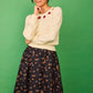 Maglia bianca con ricamo di coccinelle Gloria