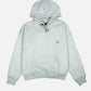 Felpa oversize donna in cotone biologico verde menta con cappuccio