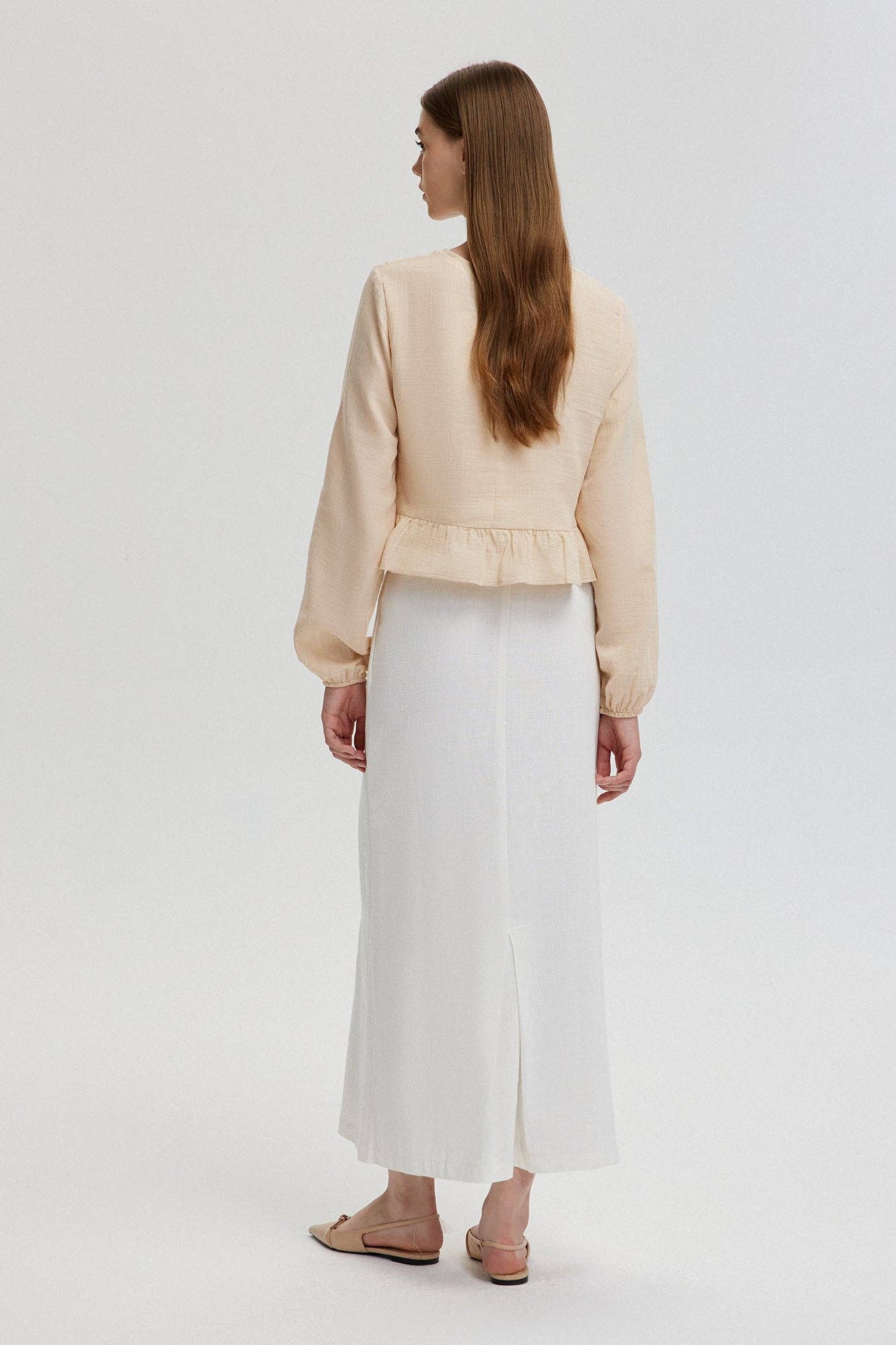 Blusa in mussola con ruches