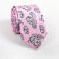 Cravatta fantasia paisley rosa